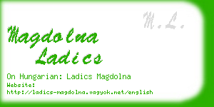 magdolna ladics business card